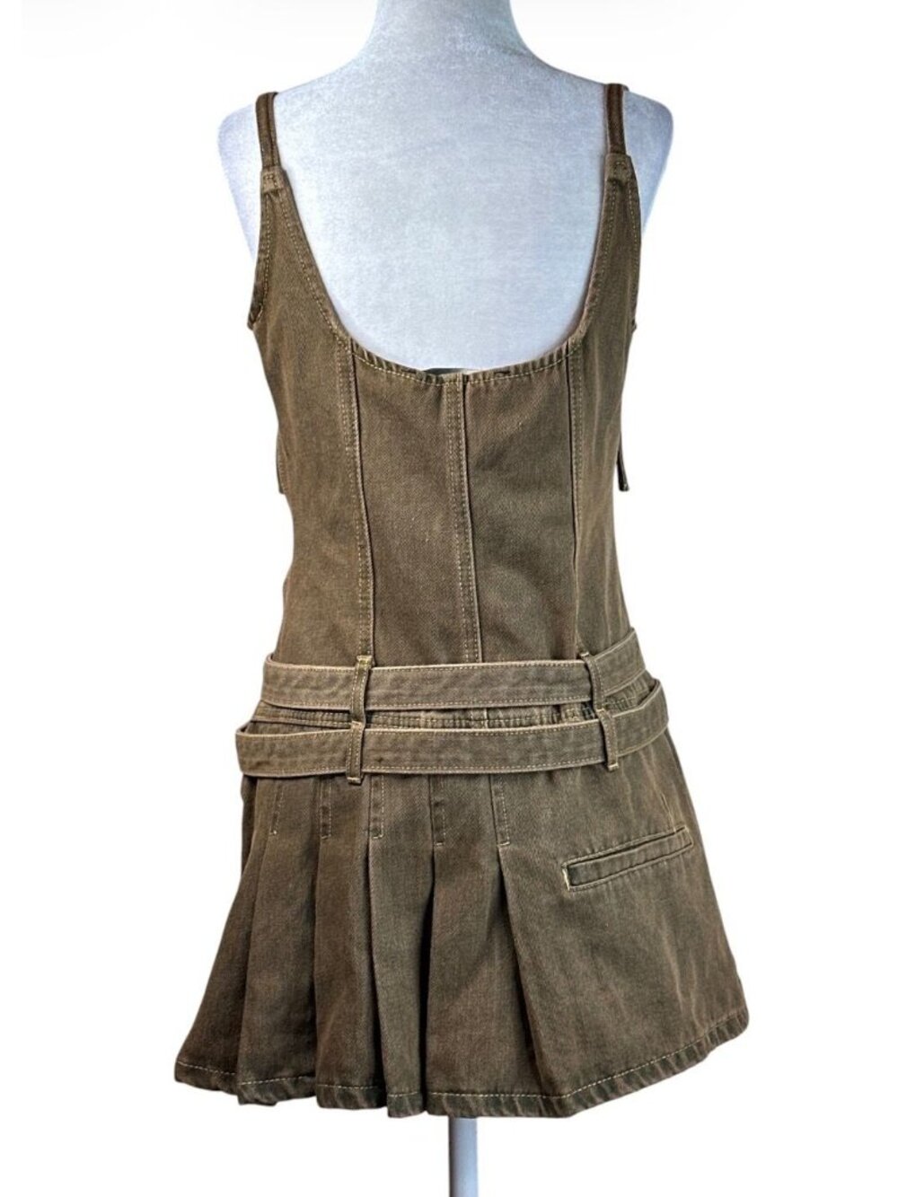 LIONESS Biker Mini Dress in Petrol Medium New Womens Denim - Picture 6 of 16